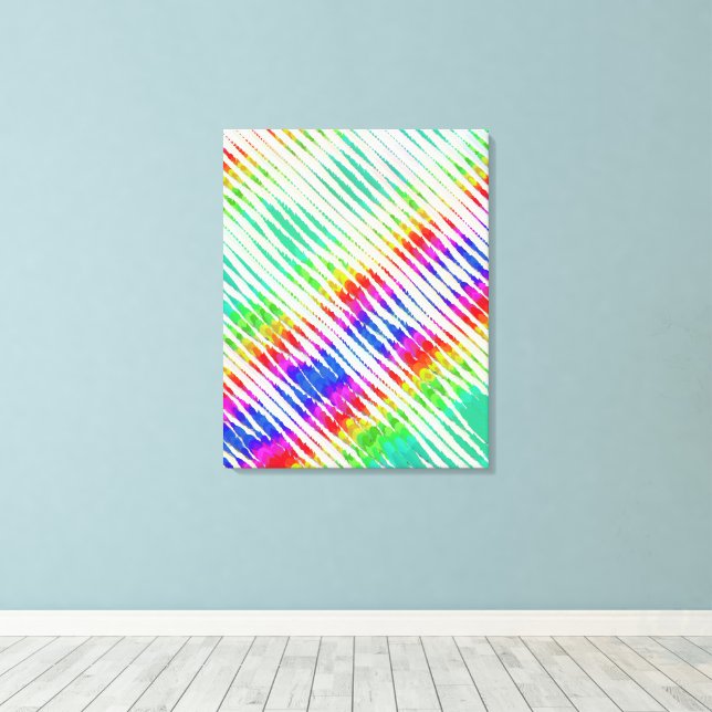 Quantum Mechanics Colours Flowing Pattern Canvas Print (Insitu(Wood Floor))