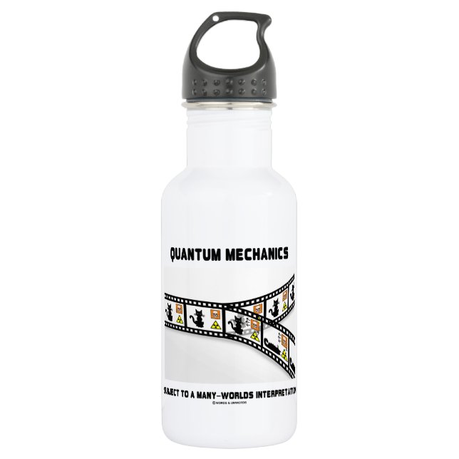 Quantum Mechanics Many Worlds Interpretation 532 Ml Water Bottle (Front)