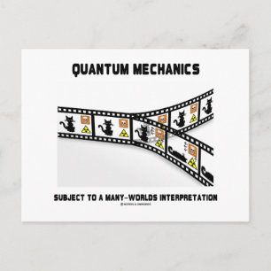 Quantum Mechanics Many Worlds Interpretation Postcard