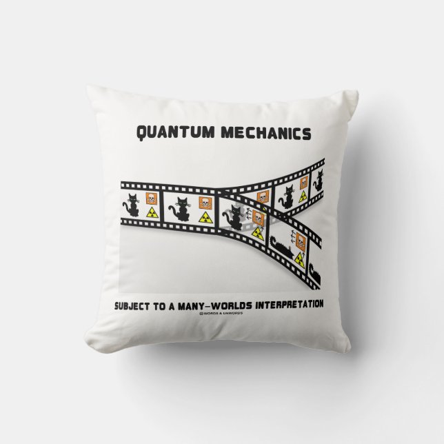 Quantum Mechanics Many Worlds Interpretation Throw Pillow (Front)