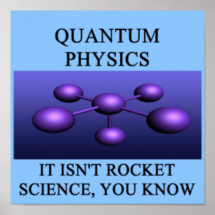 quantum mechanics physics joke poster