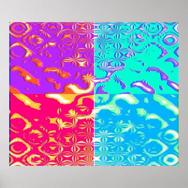 Quantum Physics Geometric Pattern Poster (Front)