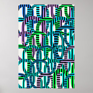 Quantum Physics Geometric Pattern  Poster