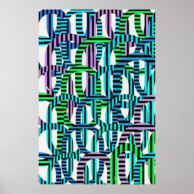 Quantum Physics Geometric Pattern  Poster (Front)