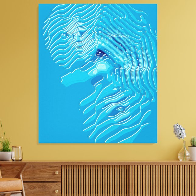 Quantum Physics Liquid Kinetic Painting  Canvas Print (Insitu(LivingRoom))