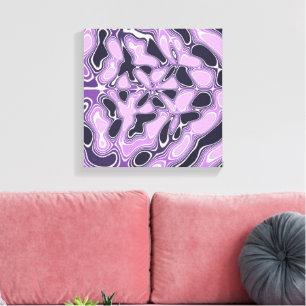 Quantum Physics Liquid Kinetic Painting. Canvas Print