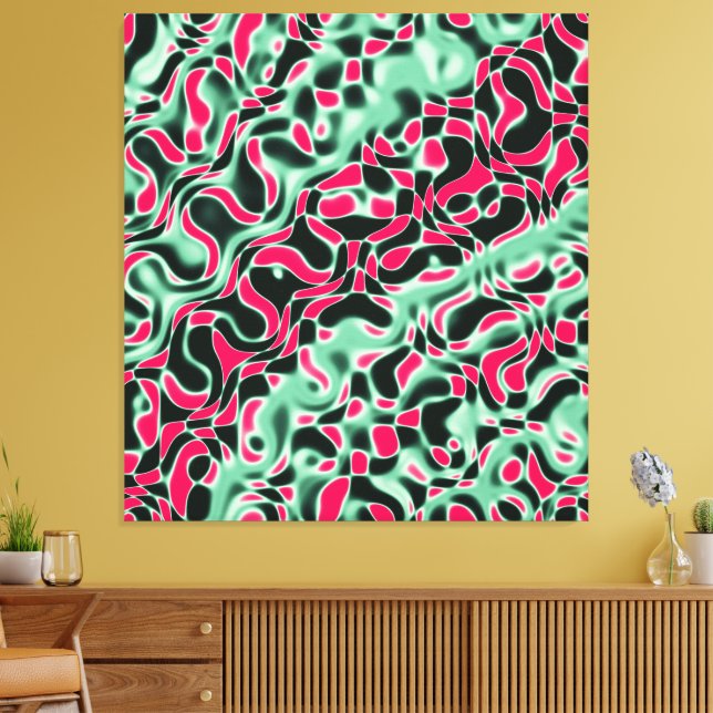 Quantum Physics Liquid Kinetic Painting  Canvas Print (Insitu(LivingRoom))