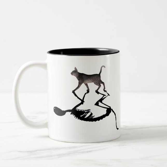 Quantum Schrodinger Cat Two-Tone Coffee Mug (Left)