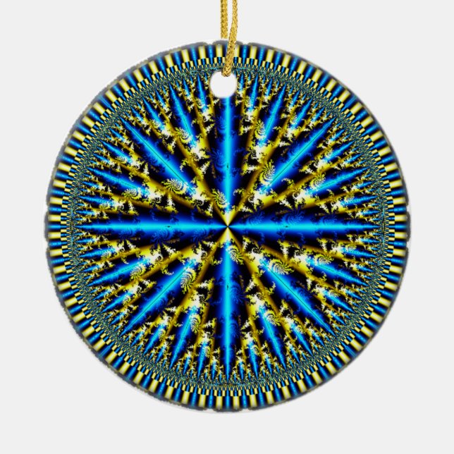 'Quantum Seed' Ceramic Ornament (Front)