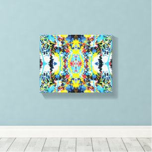 Quantum Selfie Planet Earth Mirrored Abstract Canvas Print