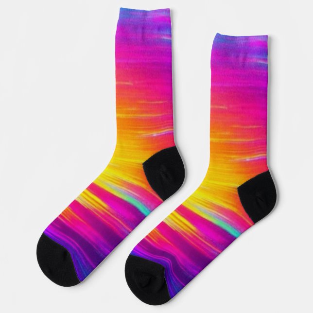 quantum sun glitch socks (Left)