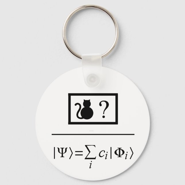 Quantum Superposition Keychain (Front)