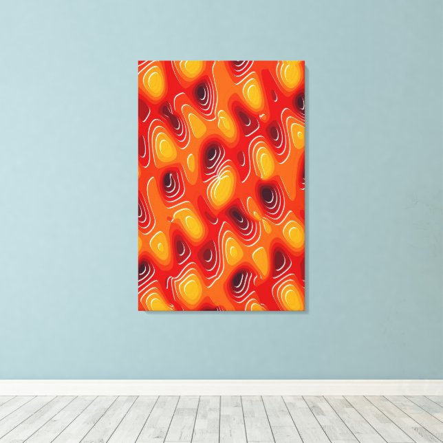 Quantum Turbulence Kinetic Painting  Canvas Print (Insitu(Wood Floor))