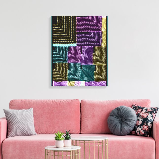Quantum U Maze Geometric Pattern  Canvas Print (Insitu(LivingRoom))