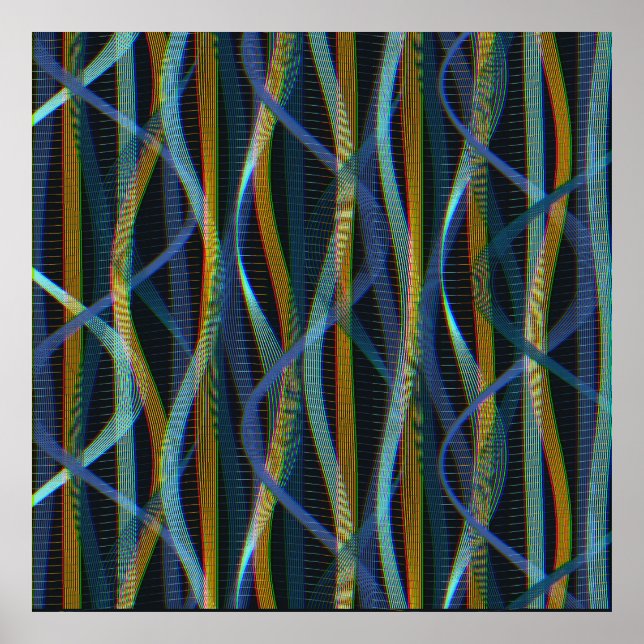Quantum Wave Pattern  Poster (Front)