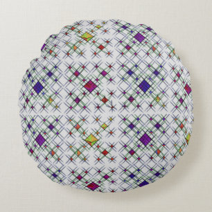 Quantum Weave Round Pillow