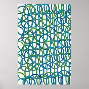 Quantumphysics Colorful Geometric Design Poster