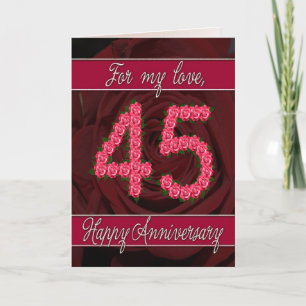 quarante-cinquième carte d'anniversaire avec les