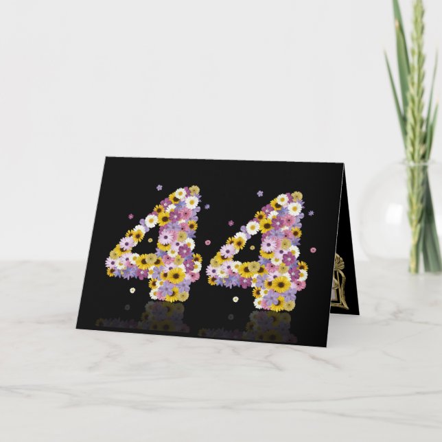 quarante-quatrième carte d'anniversaire avec les (Devant)