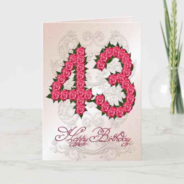 quarante-troisième carte d'anniversaire avec les (Devant)
