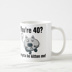 Quarantième anniversaire drôle, tasses de café