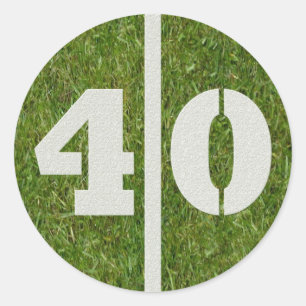 quarantième Autocollant du football d'anniversaire