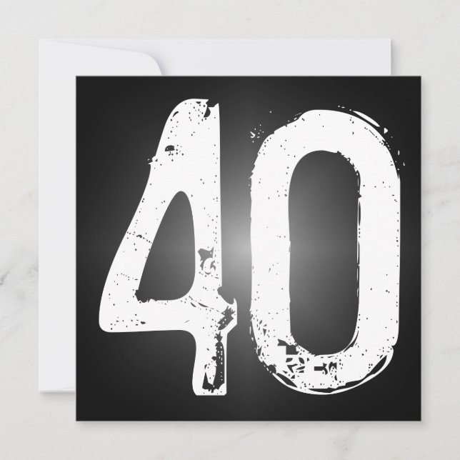 quarantième Invitation de fête d'anniversaire (Devant)