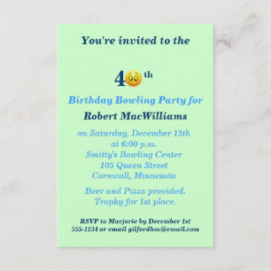 quarantième Invitation heureuse de partie de