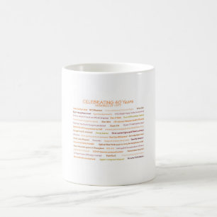 Quarantième tasse d'anniversaire de 1977 souvenir