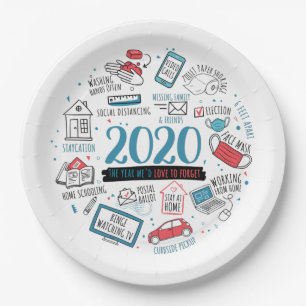 Quarantine Activities 2020 Christmas Commemorative Paper Plate