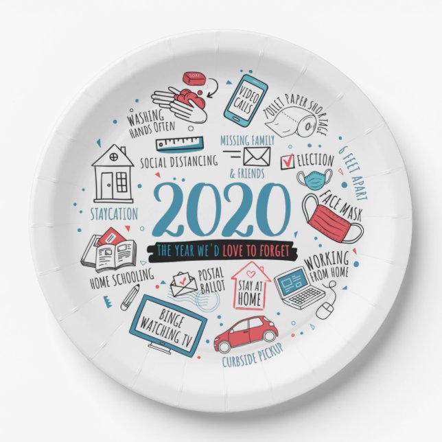 Quarantine Activities 2020 Christmas Commemorative Paper Plate (Front)