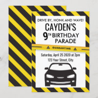 Quarantine Birthday Parade Invite