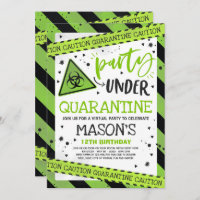 Quarantine Birthday Party Invitation Virtual Zoom