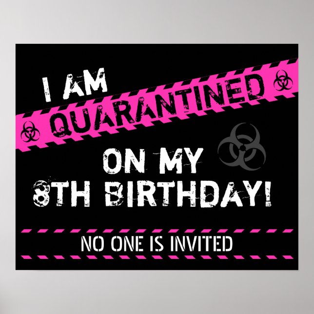 Quarantine Birthday Poster (Front)