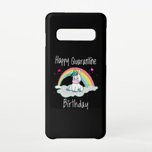 Quarantine Birthday Unicorn rainbow Samsung Galaxy Case