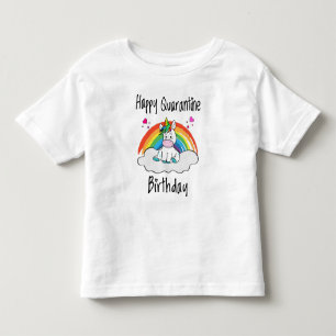 Quarantine Birthday Unicorn rainbow Toddler T-shirt
