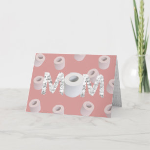 Quarantine Blush Mother’s Day Card Funny
