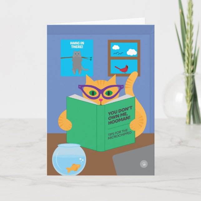 Quarantine Cat Greeting Card (Front)