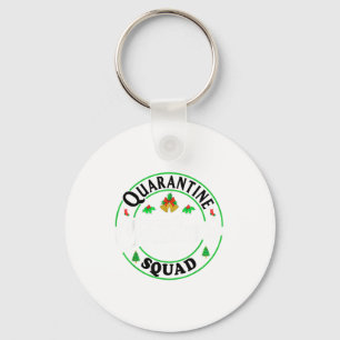 Quarantine Christmas Squad Matching Family Holiday Keychain