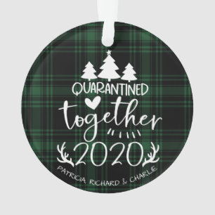 Quarantiné Ensemble Cute Covid Christmas Green