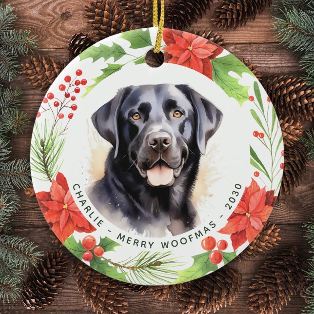 Quarantine Face Mask Santa Dog 2020 Pandemic Ceramic Ornament (Creator Uploaded)