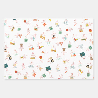 Quarantine Life Alphabet Wrapping Sheet