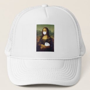 Quarantine Mona Lisa Trucker Hat