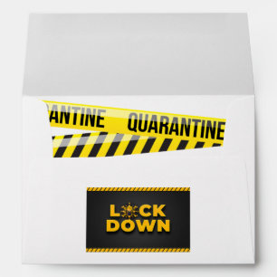 Quarantine Virtual Birthday Party Invitation Envelope