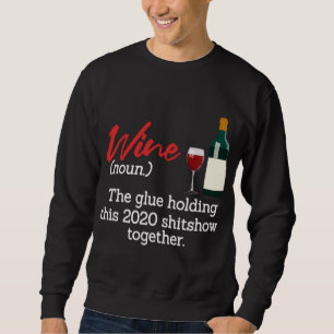 Quarantine Wine Funny Christmas Pajama For Family Sweatshirt