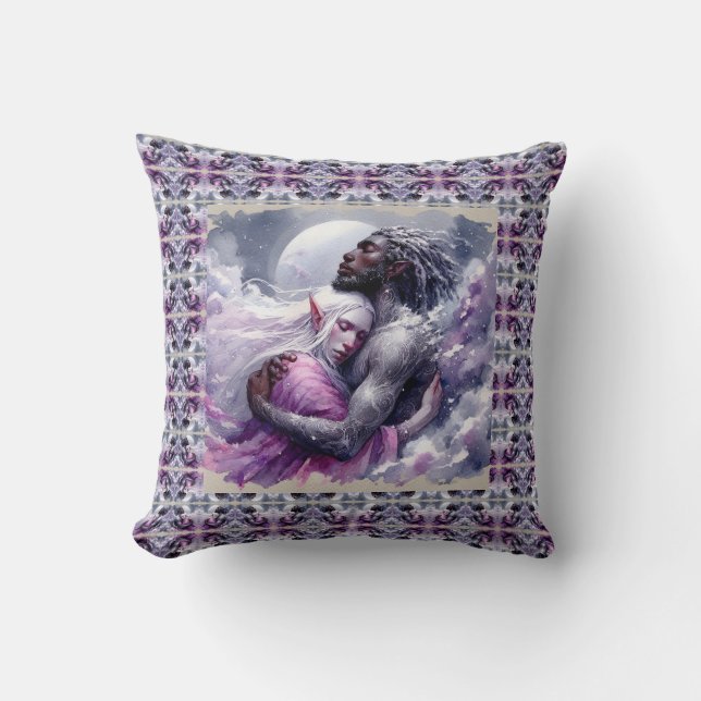 Quaraun & BoomFuzzy - Embrace  Throw Pillow (Front)
