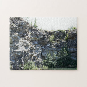 Quarry Granite Rock Cliff Wall Pond Nature  Jigsaw Puzzle