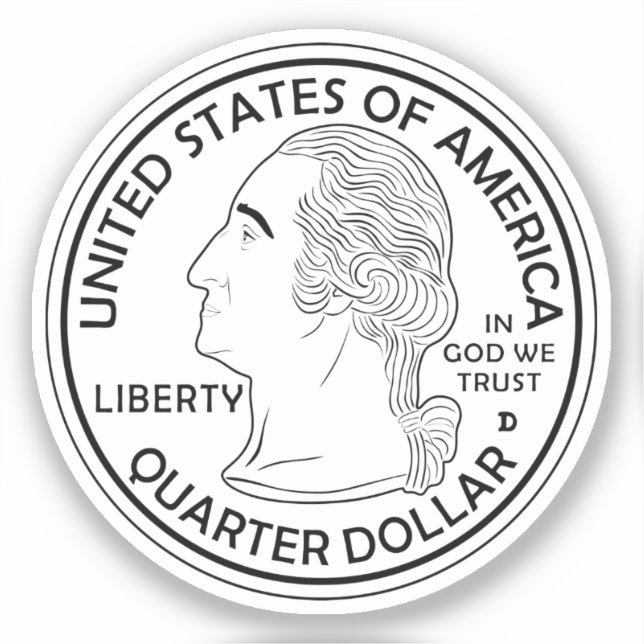 Quarter dollar coin George Washington  (Front)