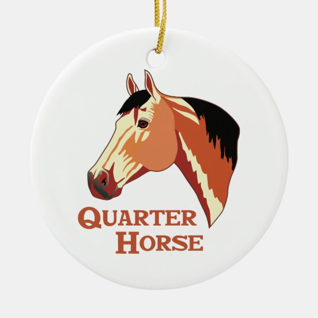 Quarter Horse Ceramic Ornament (Front)