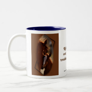 Quarter Horse & colt Mug--customize Two-Tone Coffee Mug